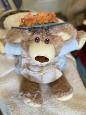 Furskins 1983 1984 Xavier Roberts Hattie Bear  Dress Apron & Hat Elastic Works picture