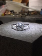 1.30 Ct Round Cut IGI Certified Lab Grown Diamond Wedding Ring 14k White Gold picture
