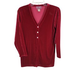 VTG Velvet Topper cardigan Jacket Small 3 button whimsigoth fairy grunge witchy picture