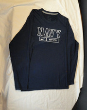 DARK BLUE NIKE ATHLETIC GYM DRI-FIT USN UNITED STATES NAVY EST 1775 SHIRT SMALL picture