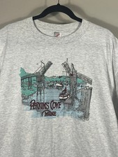 Vintage 90s Jerzees Perkins Cove Maine Short Sleeve Shirt 2XL XXL USA Made (I) picture