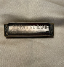Vintage M. Hohner Marine Band Harmonica A440 Key of G Made in Germany picture