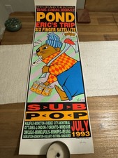 Frank Kozik Signed Pond Eric’s Trip Sub Pop 1993 Tour Poster 58/500 11x35 picture