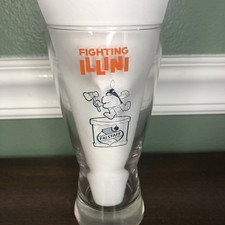 Vintage Falstaff Beer FIGHTING ILLINI Glass picture