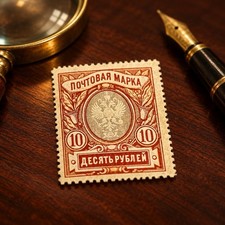 1915 IMPERIAL RUSSIA YR ,Scott #109A,MI 81 AX~MLH~10 RUB, #3734 picture