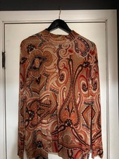 Chico's Paisley Print Long Sleeve Blouse picture