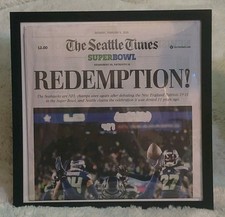 Framed Seattle Seahawks Super Bowl Win Newspaper 2/9/2026 picture