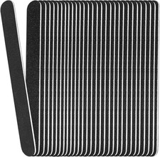 Emery Board Nail Files (24 Pack) 100/180 Grit Wooden Nail File for Natural Nails picture