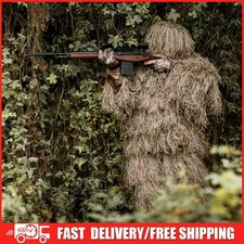 3D Withered Grass Ghillie Suit 4 PCS Military Tactical Camouflage Hunting Suit picture