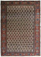 4x6 Rare Antique Fine Geometric Handmade Rug Navy Blue 130cm x 188cm c.1880 picture