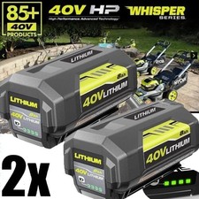 1-2PACK 8.0Ah Battery 40 Volt for Ryobi 40V Lithium OP40602 Battery with LED picture