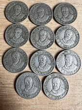 Lot Of 11 1935 Nicaragua 10 Centavos Silver .80 250k Mintage Rare Condition picture