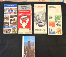 Lot of vintage Chicago, Ill city maps-mid 1960's-plus Sears Tower brochure picture
