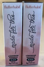 Flutterhabit Made For This Eyelash Lash Adhesive Glue Black (2) 0.11oz/3g Each picture