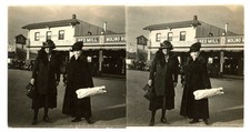 MEXICO STEREOVIEW - Tijuana - Los Angeles Blue Bird Hotel - RARE AMATEUR 1920s picture
