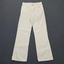 Nili Lotan Jeans Womens 00 FITS 27x28 Bootcut Flare Denim Ivory Made USA picture