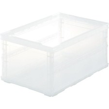 TRUSCO Thin Folding Container 40L Transparent TSK-O40B-TM x 3 picture