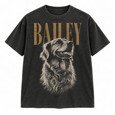 Custom Pet Portrait Shirt From Photo Personalized Dog Cat Memorial Gift T-Shirt picture
