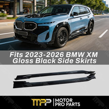 Fits 2023-2026 BMW XM G09 Gloss Black Side Skirt Extensions Body Kit picture