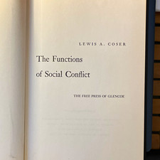 Lewis A. Coser The Functions of Social Conflict HC Free Press of Glencoe 1964 picture