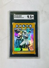 2008 Reggie Wayne Topps Chrome Gold Refractor 115/199 SGC 9.5 #TC82 Colts  picture