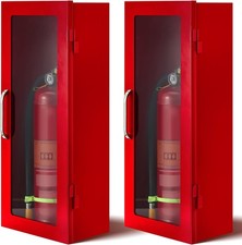 Zonon 2 Pcs 10lb Fire Extinguisher Cabinet Wall & Surface Mount 24-3/4 H x 10... picture