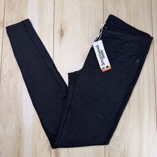 New SmartWool Base Layer Large Womens Dark Gray Merino Wool Thermal Bottom Pants picture