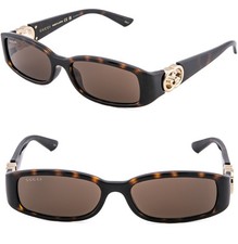 GUCCI GG1661S Brown Narrow Slim 1661 GG Logo Fashion Sunglasses 002 Authentic picture