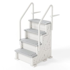 4-Steps Swimming Pool 67in Ladder Improve Stability for In/Outdoor Swimming Pool picture