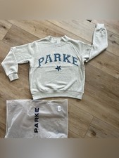 NWT Parke Vintage Star Varsity Mockneck in Heather Gray picture