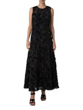 NEW/missing slip, Akris 3D Floral Mixed Media A-Line Midi-Dress Sz 14 #LD304 picture