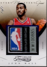 2013-14 Timeless Treasures John Wall Prime NBA Laundry Tag Game-Worn 1/1 Wizards picture