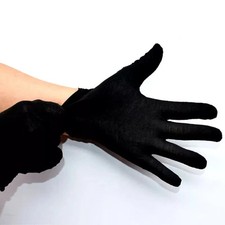 100% COTTON WHITE GLOVES Sizes - S M L & XL Moisturising Eczema Butler Beauty picture