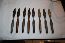 MODE DANISH Vintage Mid Century Modern 8 Steak Knife Set Teak Rosewood England picture