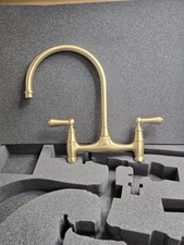 Rohl U.4791L-SEG-2 Perrin and Rowe Bridge High-Arc Kitchen Faucet Gold New picture