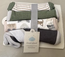 Cloud Island 4 Pack Infant Burp Clothes OEKO-TEX NEW picture