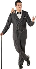 Men`s Gomez Addams Costume Adult Addams Family Pinstripe Gangster Suit Halloween picture