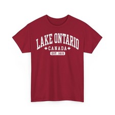 Lake Ontario Canada Vintage EST 1615 Canadian Pride Unisex T-Shirt picture