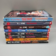 Lot of 8 RL Stine Vintage Paperback Books Twisted Girlfriend Hitchhiker Snowman picture