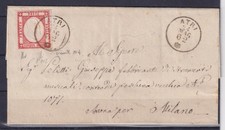 1862 NEAPOLITAN PROVINCES LETTER CERTIFIED SORANI-AVI picture