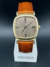 1976 Seiko Chariot Men's Manual Wind Gold Plated Case Gold Dial 32mm 2220-3450 picture