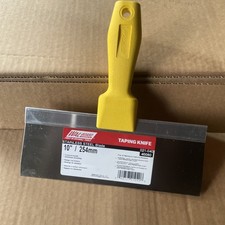 WAL-BOARD TOOLS Yellow Plastic Handle Drywall Taping Knife, 10” Stainless(18pcs) picture