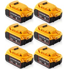 1~6X For DeWalt 20V 20 Volt Max XR 8.0AH Lithium Ion Battery DCB206-2 DCB205-2 picture