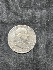 1949 Franklin Half Dollar Philadelphia 90% Silver VF/XF Circulated Coin picture