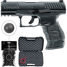 Umarex T4E Walther PPQ M2 .43 Cal Paintball Pistol with Pack of 50 Rubber Balls picture