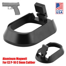 Tactical Aluminum Magwell for CZ-P10C (P-10 C) 9mm Black 1PCS picture