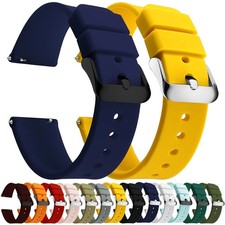 WOCCI Silicone Watch Band Rubber Straps 12 14 15 16 17 18 19 20 21 22 24mm picture