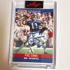 Leaf 2023 Pro Set Memories Phil Simms Giants Authentic Signatures Auto /75 #230 picture