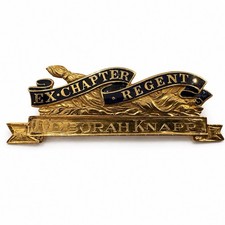ANTIQUE DAR 14K GOLD EX-CHAPTER REGENT PIN DEBORAH KNAPP IOWA USA J.E. CALDWELL picture