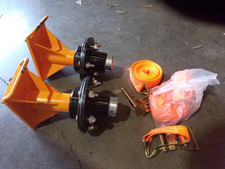 Pair Upgraded 6x5.5 Lug Superior Shipping Container Wheels,Bolt-on Spindle Kit picture